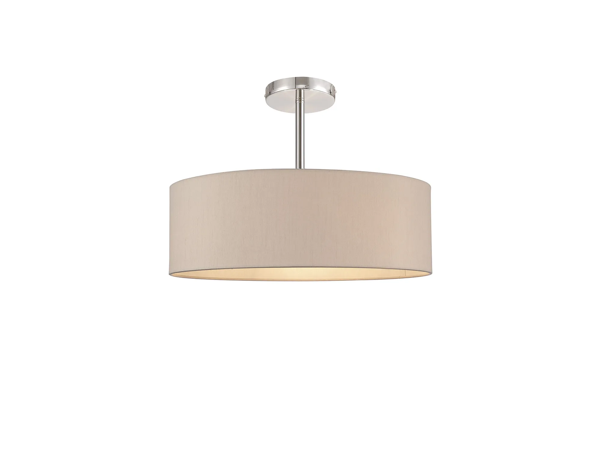 Baymont 45cm Semi Flush 5 Light Polished Chrome, Nude Beige